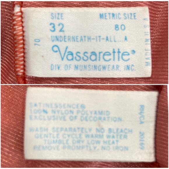 Vintage 70s Disco Vassarette Copper Nylon Keyhole Slip Dress Nightgown Size 32 - Picture 11 of 11